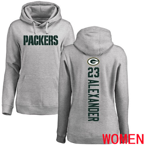 Green Bay Packers Ash Women #23 Alexander Jaire Backer Nike NFL Pullover Hoodie Sweatshirts->nfl t-shirts->Sports Accessory
